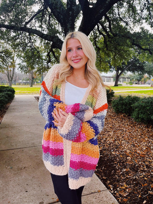 MATTIE COLORBLOCK CARDIGAN